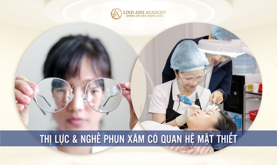 bị cận thị có làm nghề phun xăm thẩm mỹ được không