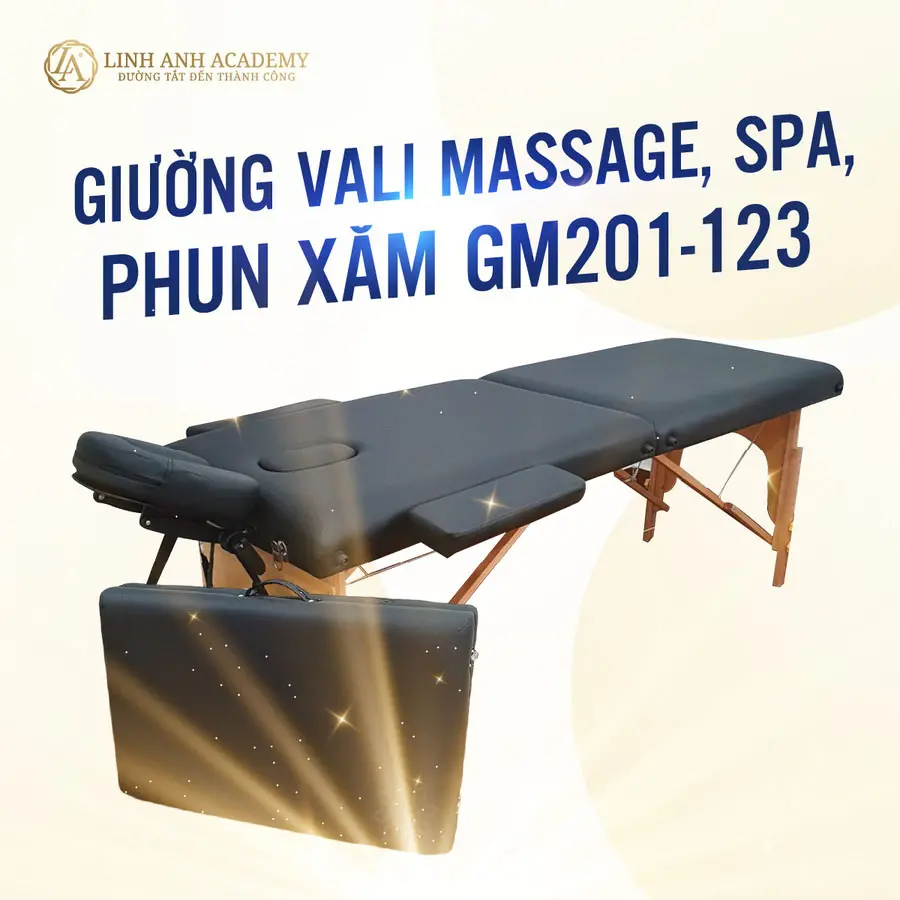giường vali massage, spa, phun xăm gm201-123