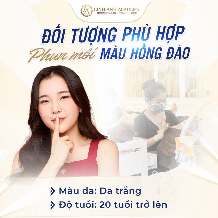 đối tượng phun môi màu hồng đào