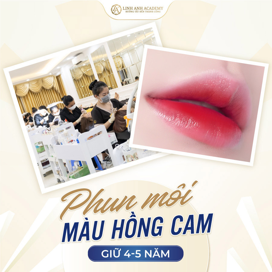 ưu điển của phun môi màu hồng cam