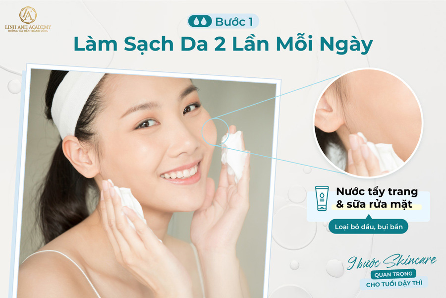 Bật mí 9 bước skincare "thần thánh" dành cho tuổi dậy thì! 1 hướng dẫn các bước chăm sóc da cho tuổi dậy thì